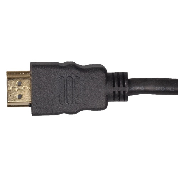 VH6HHR HDMI Cable, Male, Male, Copper Sheath, Black Sheath, 6 ft L