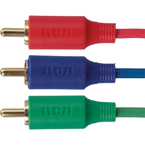 VHC61R Component Video Cable, Blue/Green/Red Sheath, 6 ft L