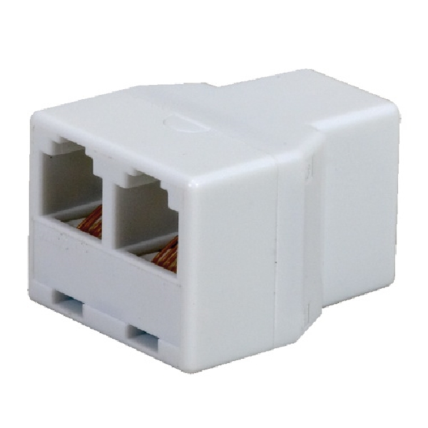 RCA TP270WHR Modular In-Line Cord Splitter, 2 -Port/Way, White