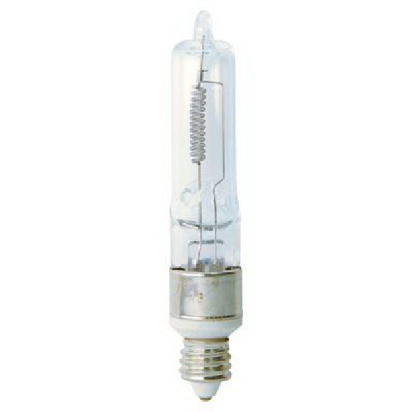 12715 Halogen Bulb, 75 W, E11 Candelabra Lamp Base, T3 Lamp, White Light, 1050 Lumens, 2850 K Color Temp