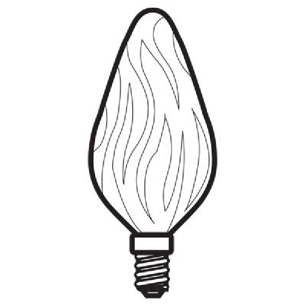 GE 48394 Chandelier Light Bulb, 15 W, F10 Lamp, E12 Candelabra Lamp Base, 105 Lumens, Auradescent Light