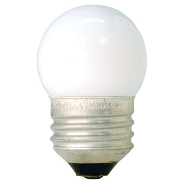 41267 Night Light Bulb, 7.5 W, E26 Medium Lamp Base, S11 Lamp, White Light, 39 Lumens, 1400 hr Average Life