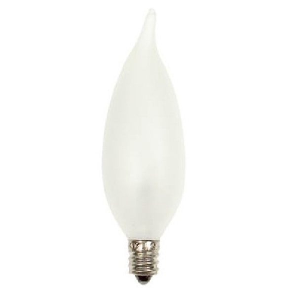 66105 Chandelier Light Bulb, 25 W, CA10 Lamp, E12 Candelabra Lamp Base, 215 Lumens, 2500 K Color Temp