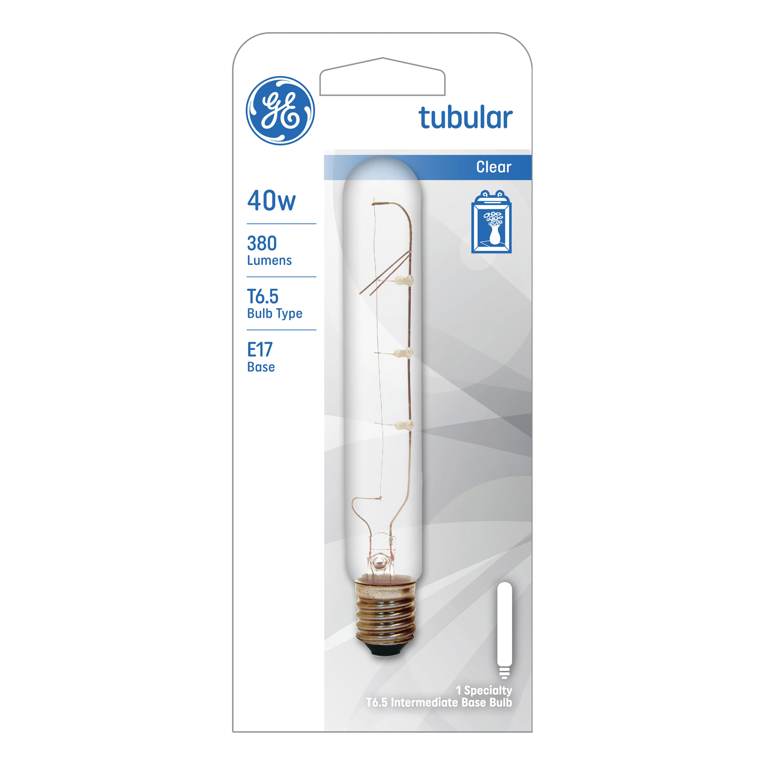44422 Light Bulb, 40 W, T6.5 Lamp, E17 Intermediate Lamp Base, 380 Lumens, 2500 K Color Temp