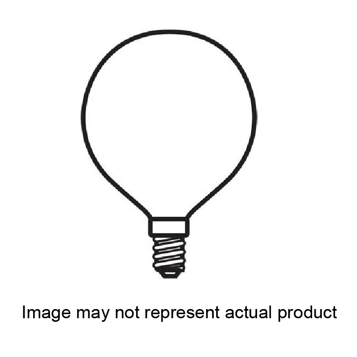 44414 Light Bulb, 40 W, G16.5 Lamp, E12 Candelabra Lamp Base, 290 Lumens, 2500 K Color Temp, Soft White Light