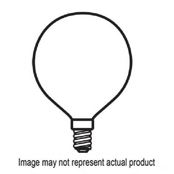 44412 Light Bulb, 25 W, G16.5 Lamp, E12 Candelabra Lamp Base, 180 Lumens Lumens, 2500 K Color Temp, Soft White Light