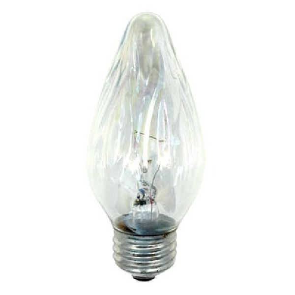 GE 75340 Ceiling Fan Bulb, 25 W, F15 Lamp, E26 Medium Lamp Base, 170 Lumens, Auradescent Light