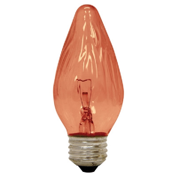 75339 Light Bulb, 25 W, F15 Lamp, E26 Medium Lamp Base, 120 Lumens, 2400 K Color Temp, Amber Light