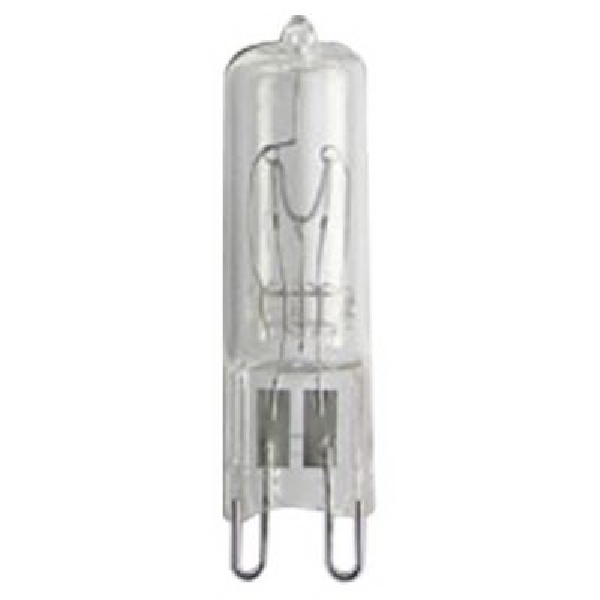 Edison Series 16755 Halogen Bulb, 40 W, G9 Lamp Base, T4 Lamp, White Light, 480 Lumens, 2750 K Color Temp