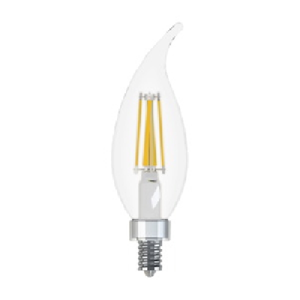 92674 LED Bulb, Decorative, CA Lamp, 40 W Equivalent, Dimmable, Soft White Light, 2700 K Color Temp