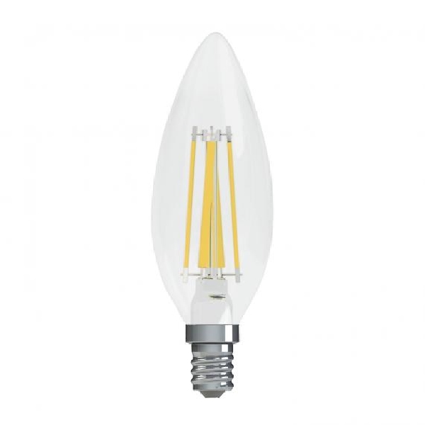 23155 LED Bulb, Decorative, BC Lamp, 40 W Equivalent, E12 Lamp Base, Dimmable, Soft White Light, 2700 K Color Temp