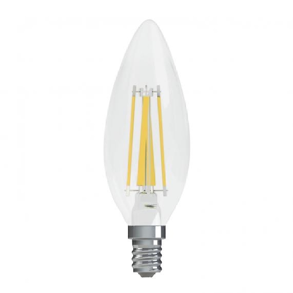23328 LED Bulb, Decorative, BC Lamp, 60 W Equivalent, E12 Lamp Base, Dimmable, Soft White Light, 2700 K Color Temp