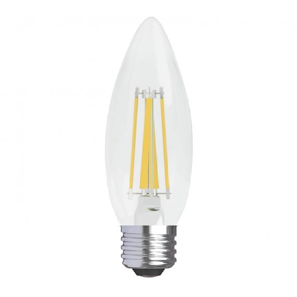 23179 LED Bulb, Decorative, BM Lamp, 40 W Equivalent, E26 Lamp Base, Dimmable, Soft White Light, 2700 K Color Temp