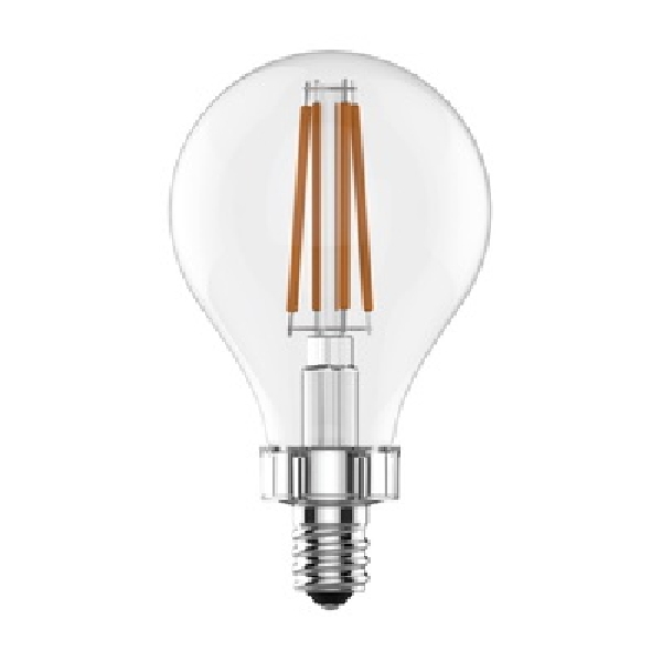 24309 LED Bulb, General Purpose, A15 Lamp, 60 W Equivalent, Candelabra Lamp Base, Dimmable, Soft White Light