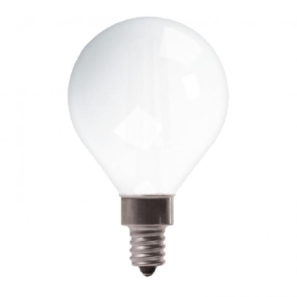 25046 LED Bulb, Decorative, G16 Lamp, 40 W Equivalent, E12 Lamp Base, Dimmable, Soft White Light, 2700 K Color Temp