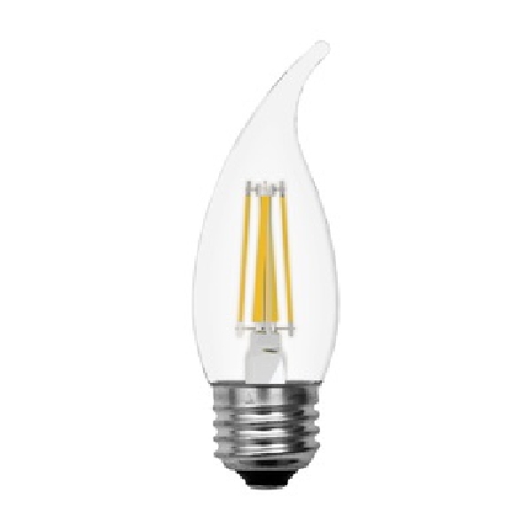 92677 LED Bulb, Decorative, CA Lamp, 40 W Equivalent, Dimmable, Soft White Light, 2700 K Color Temp