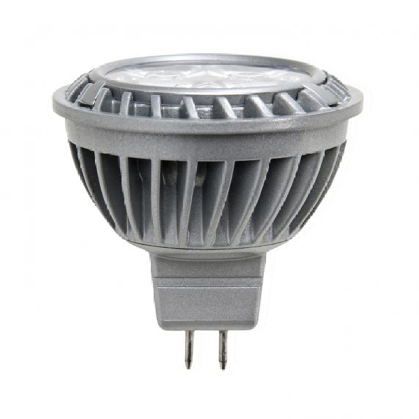 45639 LED Bulb, Track/Recessed, MR16 Lamp, 50 W Equivalent, GU5.3 Lamp Base, Dimmable, Clear, Bright White Light