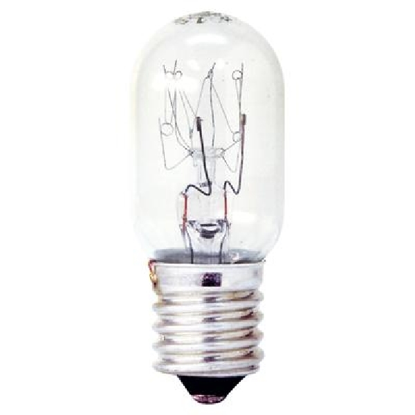 35153 Appliance Light Bulb, 15 W, T7 Lamp, E17 Intermediate Lamp Base, 100 Lumens, 3000 hr Average Life