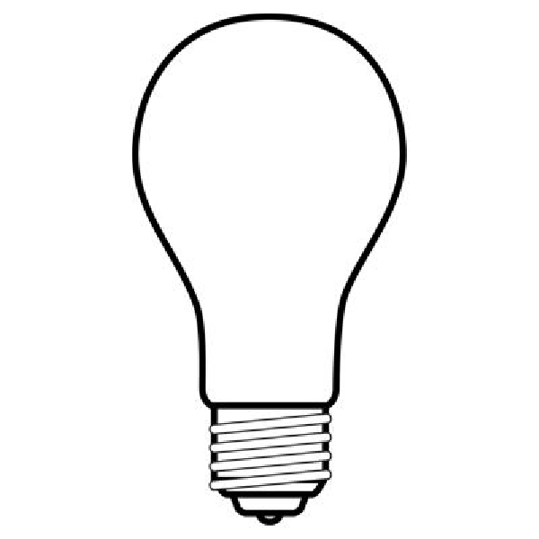 72549 Rough Service Light Bulb, 60 W, A19 Lamp, E26 Medium Lamp Base, 475 Lumens Lumens, Frosted Light