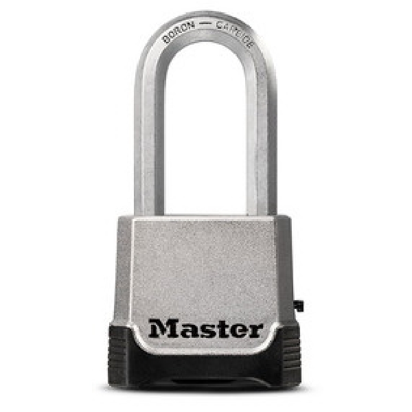 Master Lock Magnum Series M176XDLHCCSEN Padlock, Octagonal Shackle, 3/8 in Dia Shackle, Boron-Carbide Shackle, Zinc Body