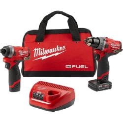 Milwaukee 2598-22 Combination Tool Kit, Battery Included, 2 Ah, 12 V, Lithium-Ion