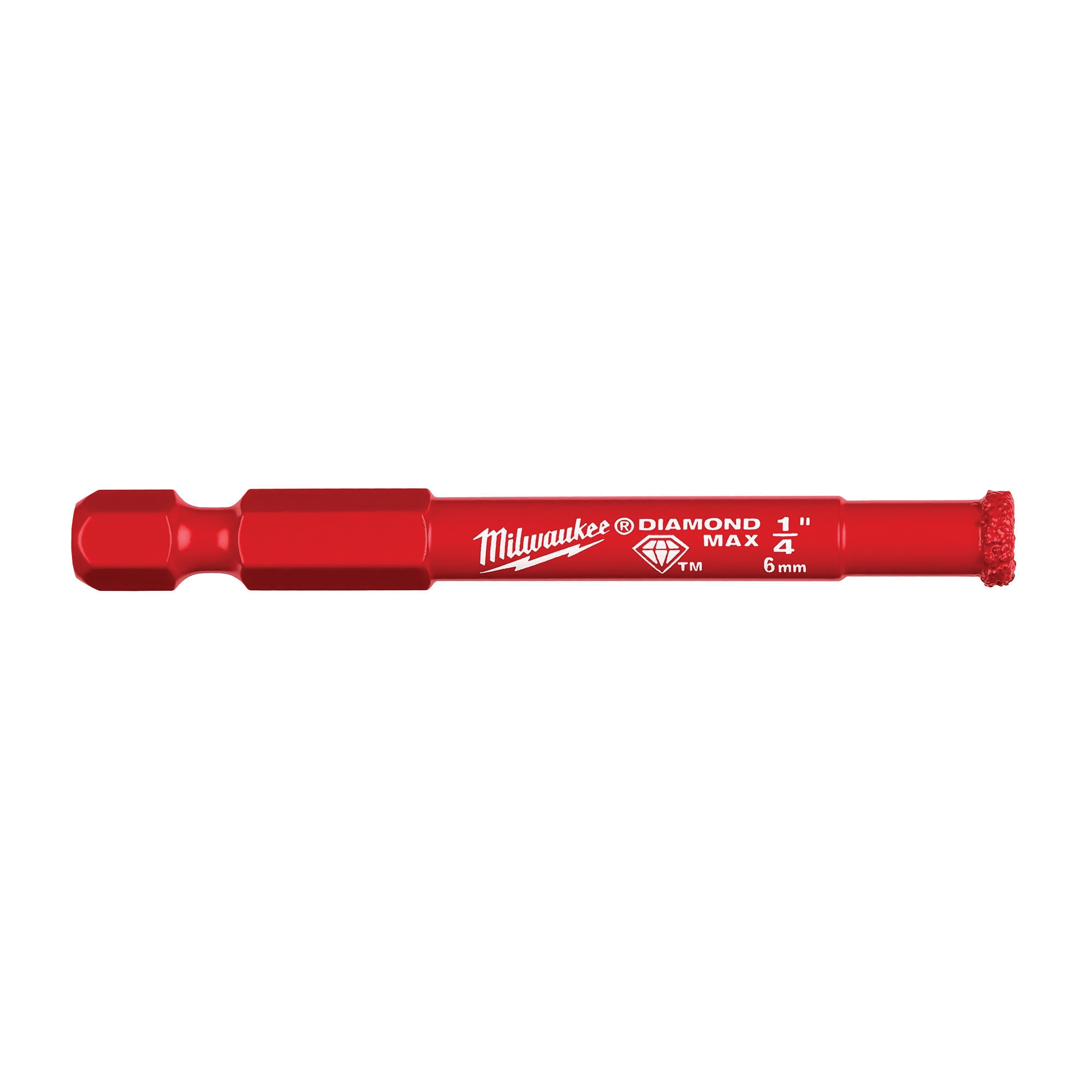 Diamond MAX 49-56-0505 Hole Saw Bit, 1/4 in Dia, 1-1/2 in D Cutting, 5/8-18 Arbor, Diamond Cutting Edge