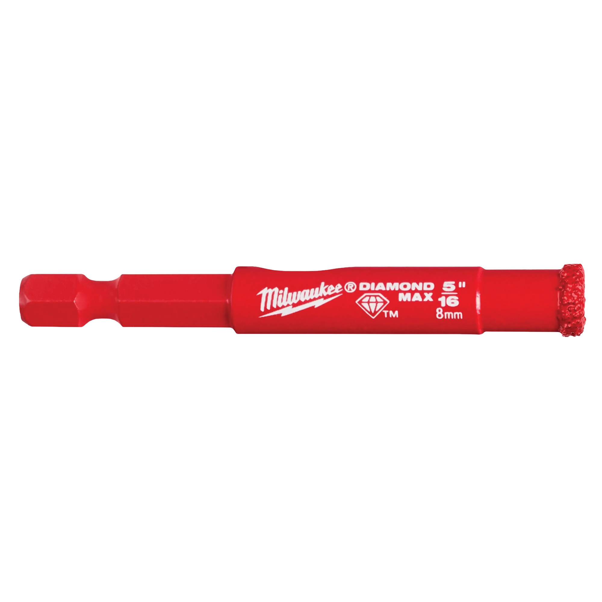 Diamond MAX 49-56-0507 Hole Saw Bit, 5/16 in Dia, 1/2 in D Cutting, 5/8-18 Arbor, Diamond Cutting Edge