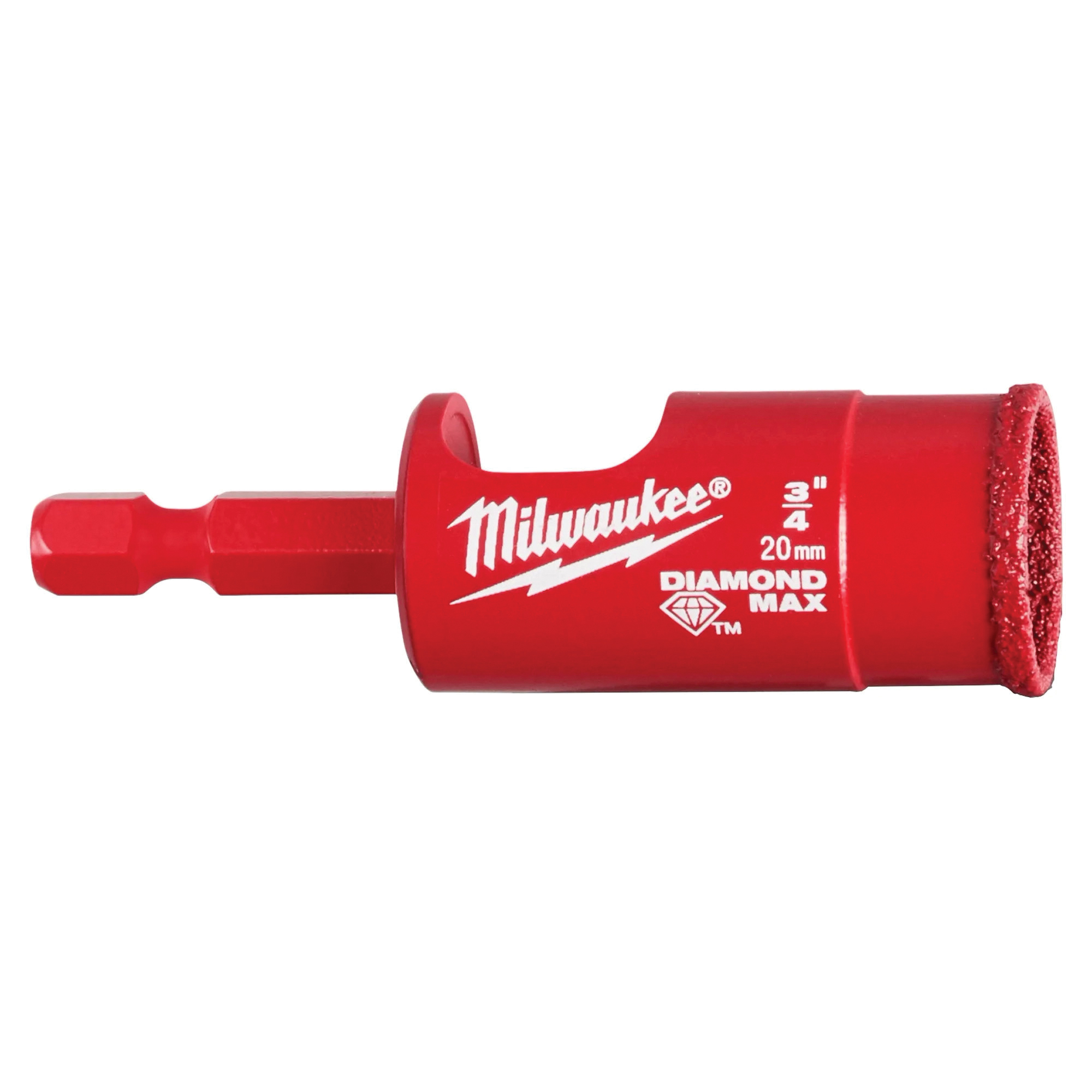 Diamond MAX 49-56-0515 Hole Saw Bit, 3/4 in Dia, 1/2 in D Cutting, Diamond Cutting Edge
