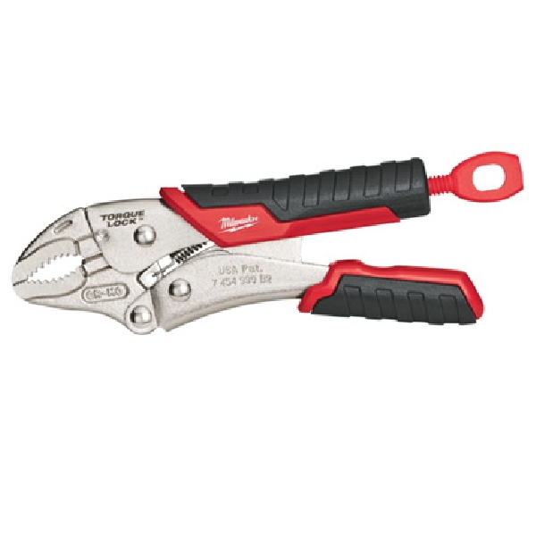 Torque Lock 48-22-3405 Locking Plier, 5 in OAL, Black/Red/Silver Handle, Comfort-Grip, Overmold Handle