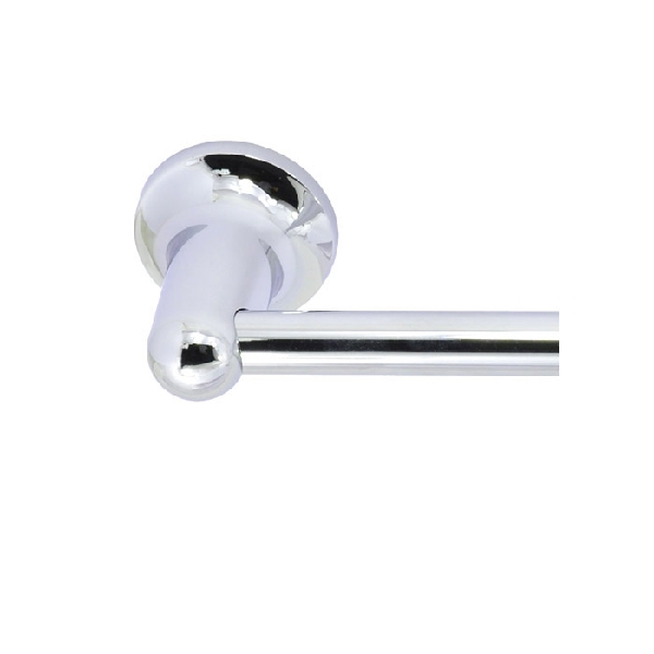 2500 Series 2524 Towel Bar, 24 in L Rod, Aluminum/Zinc Alloy, Chrome, Surface Mounting