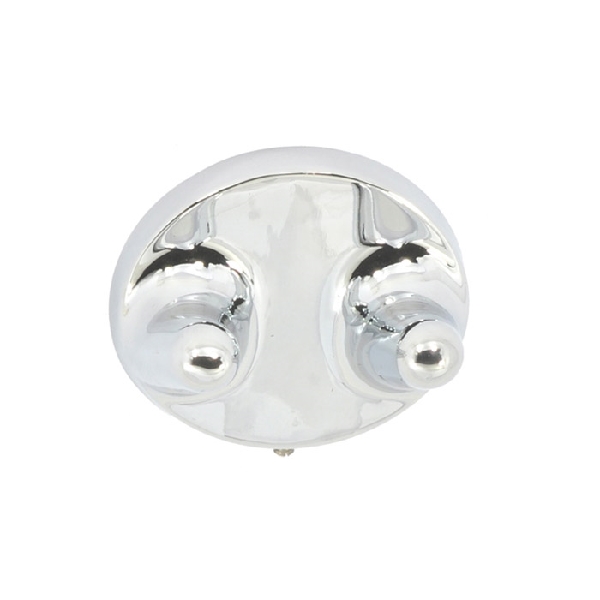 2500 Series 2502 Robe Hook, 2-Hook, Zinc Alloy, Chrome, Surface Mounting