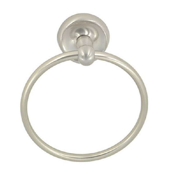 6100 Series 6104SN Towel Ring, 6-3/4 in Dia Ring, Aluminum/Zinc Alloy, Satin Nickel, Surface Mounting