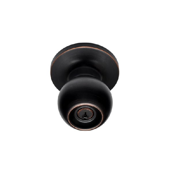 10000 Series 10511DB Entry Door Lock, Knob Handle, Dark Bronze, Metal, KW1 Keyway, 3 Grade, Non-Handed Hand