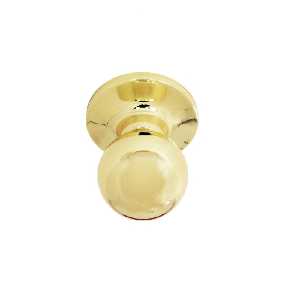 10000 Series 10103PB Passage Knob, Metal, Polished Brass, 2-3/8 to 2-3/4 in Backset, 1-3/8 to 1-3/4 in Thick Door