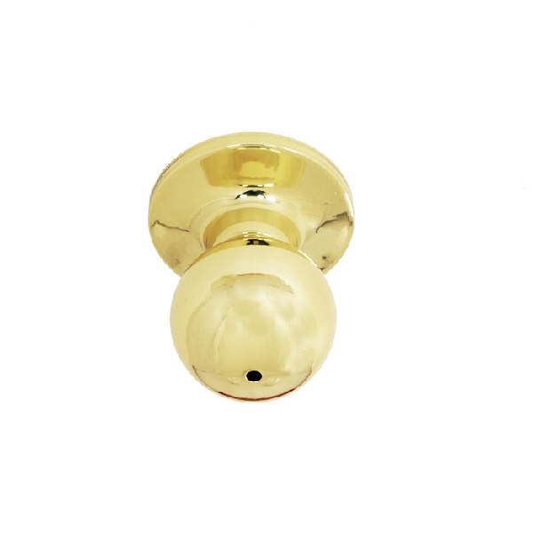 10000 Series 10203PB Privacy Lockset, Marina II Design, Knob Handle, Polished Brass, Metal, Non-Handed Hand