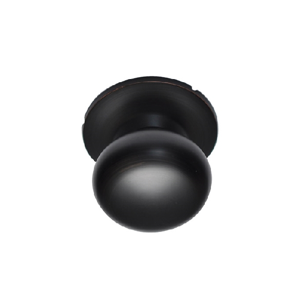 92000 Series 92311DB Dummy Knob, Noe Valley V Design, Dark Bronze, >1 in Thick Door, Metal, 2-9/16 in Rose/Base