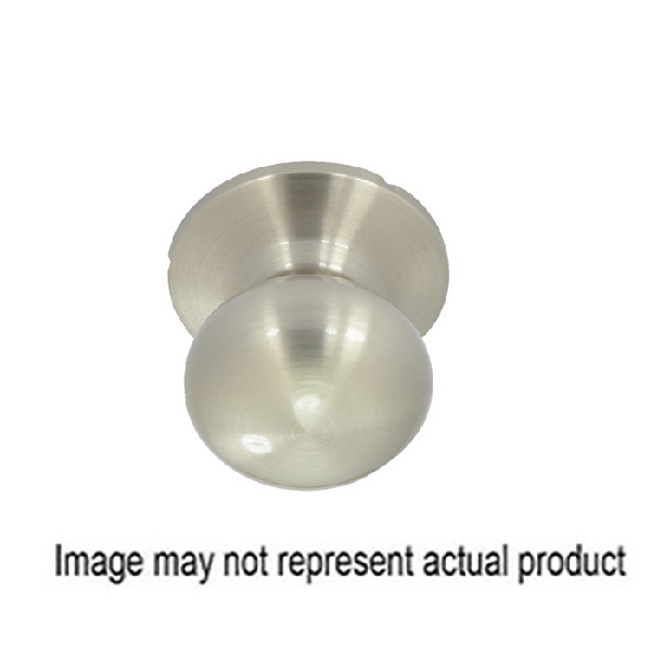 52000 Series 52315SN Dummy Knob, Noe Valley V Design, Satin Nickel, >1 in Thick Door, Metal, 2-9/16 in Rose/Base