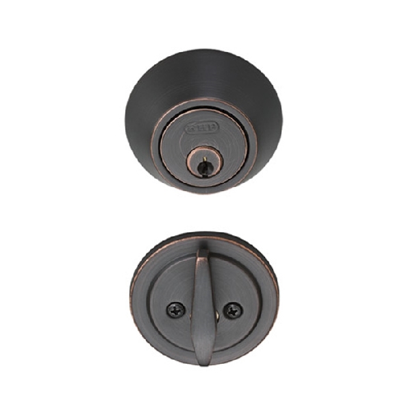 10611DB Deadbolt, 3 Grade, Keyed Key, Metal, Dark Bronze, 2-3/8, 2-3/4 in Backset, KW1 Keyway