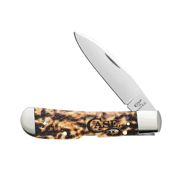 Case 67912 Tribal Lock Knife, 3 in L Blade, Stainless Steel Blade, 1-Blade, Jigged Handle, Toasted Handle