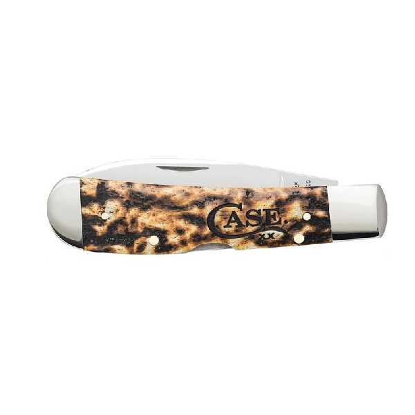 Case 67912 Tribal Lock Knife, 3 in L Blade, Stainless Steel Blade, 1-Blade, Jigged Handle, Toasted Handle