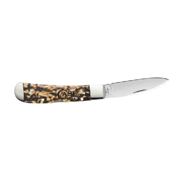Case 67912 Tribal Lock Knife, 3 in L Blade, Stainless Steel Blade, 1-Blade, Jigged Handle, Toasted Handle