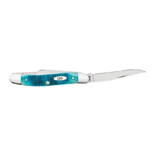 Case 25597 Medium Stockman Knife, Clip, Sheepfoot, Spey Blade, Mirror Polished Blade, 2.5, 1.9, 1.7 in L Blade, 3-Blade