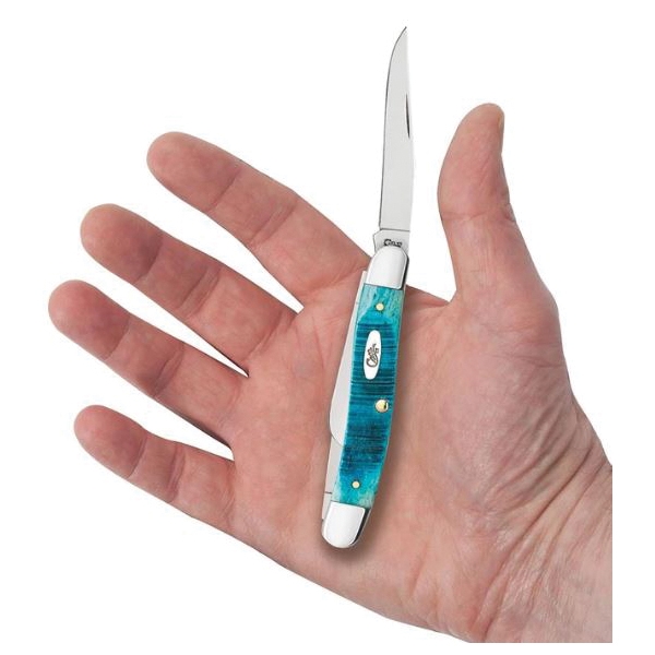 Case 25597 Medium Stockman Knife, Clip, Sheepfoot, Spey Blade, Mirror Polished Blade, 2.5, 1.9, 1.7 in L Blade, 3-Blade