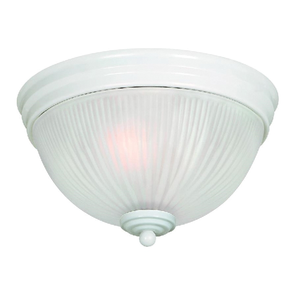 54-4007 Ceiling Light Fixture, 120 W, 2-Lamp, Steel Fixture, White Fixture
