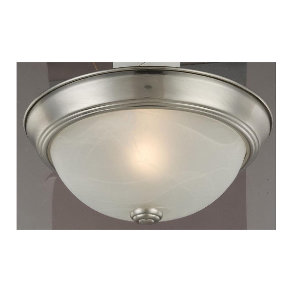 11-9702 Ceiling Light Fixture, 26 W, 2-Lamp, CFL Lamp, Satin Nickel Fixture