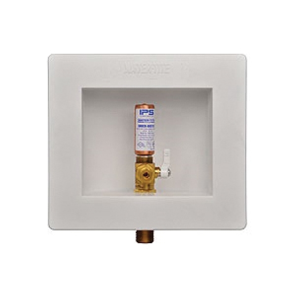 87980 Ice Maker Outlet Box, Specifications: 1/2 in PEX Connection Type, 8-1/4 in W x 7-5/16 in H Frame