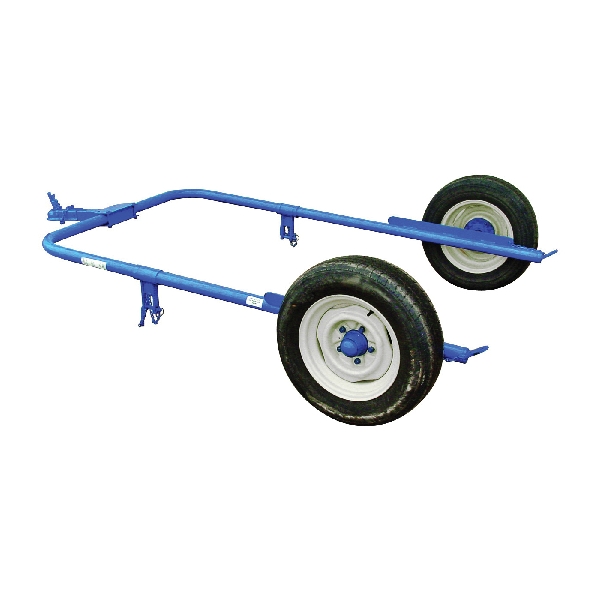 CA04-2WT Carriage Receiver with Tires, Blue, Painted, For: Priefert S01, S0191, S04 Chutes and CT