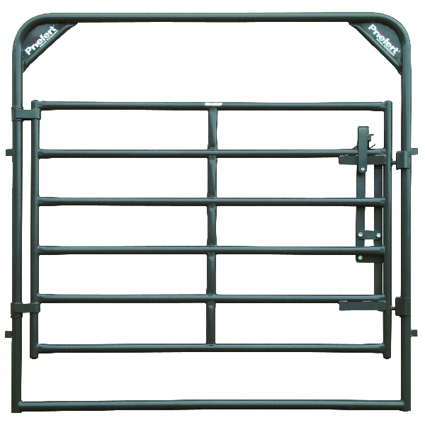 RSOBG08GY Rough Stock Open Bow Gate, 8 ft W Gate, 88-1/2 in H Gate, 11 ga Frame Tube/Channel, Steel Frame