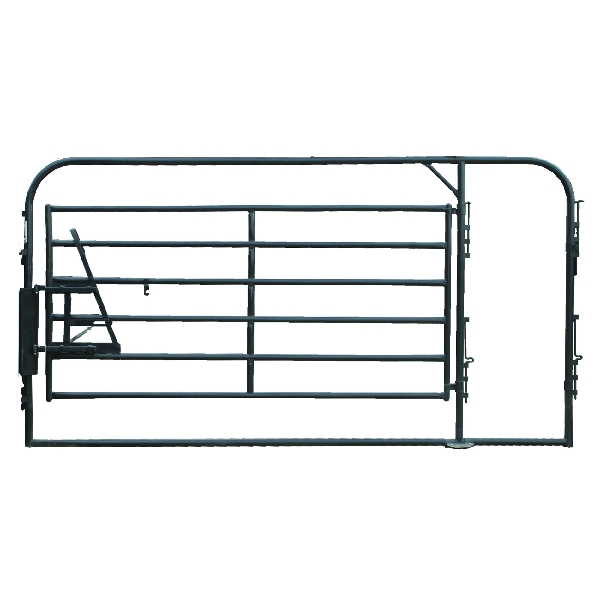 RSOBGGY Rough Stock Open Bow Gate, 10 ft W Gate, 87-1/2 in H Gate, 12 ga Frame Tube/Channel, Steel Frame