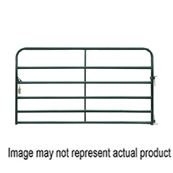 RG08RD Economy Gate, 8 ft W Gate, 50-1/2 in H Gate, 20 ga Frame Tube/Channel, 22 ga Rails, Red